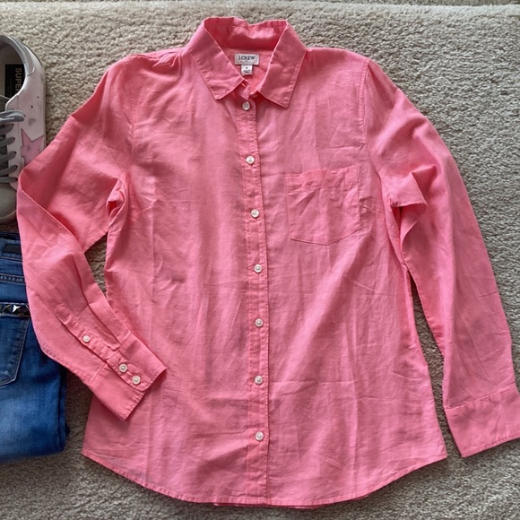 J. Crew Pink Button Down Shirt - Picture 2 of 6